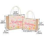 Sac en toile de jute avec nom Cadeau d'anniversaire de la fête des mères pour femme
