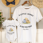 Personalized A Little Huney Classic Winnie the Pooh 100% Cotton T-shirt Baby Bodysuit with Name Birthday Mother's Day Gift for Baby Mother