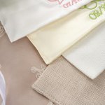 Personalized Embroidered Monogram Letter Wedding Bouquet Wrap with 4 Pieces Pearl Pin for Bride Wedding Flower Decor