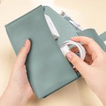 Personalized Birth Flower Cable Charger Leather Storage Bag with Name and Compartments Digital Accessories Birthday Travel Gift for Women Travelers