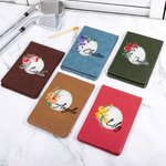 Personalized Multicolour Birth Flower PU Leather Golf Scorecard Holder with Name Birthday Anniversary Gift for Golfer