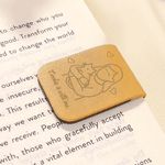 Marque-page magnétique en cuir PU avec texte Cadeau d'anniversaire Cadeau de fête des mères pour les rats de bibliothèque