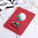 Portatarjetas de puntuación de golf personalizado multicolor con nombre Regalo de cumpleaños para los amantes del golf