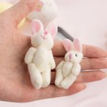 Personalized Cute Mom and Baby Plush Bunny Mini Pocket Tin Box with Colorful Name Comfort Toy Easter Birthday Gift for Kids
