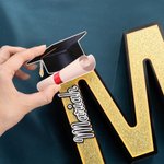 Personalized Graduation Cap 3D Printed Letter Name Sign with Year Party Desk Decor Graduation Appreciation Gift for Classmates Graduates