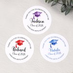 Personalized Graduation Cap Stickers with Name and Year Graduation Party Gift for 2026 Graduates