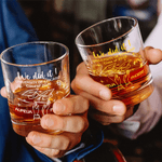 Personalised We Did It Graduation Cap Design Whiskey Glasses with Name and Coaster Party Supplies Graduation Gift for Whiskey Lovers Graduates