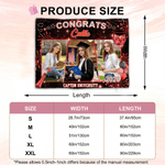 Personalizado Felicidades Fuegos Artificiales Foto Tapiz Banner con Nombre y Año Celebración Fiesta Decoración Regalo de Graduación para Graduados