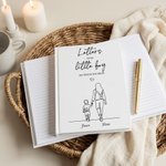 Personalisierte Eltern-Kind-Silhouette Zeichnung A5 Journal Notebook mit Namen Baby Dusche Verwendung Geburtstag Muttertag Geschenk für neue Eltern