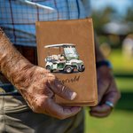 Portatarjetas de puntuación de golf personalizado multicolor con nombre Regalo de cumpleaños para los amantes del golf