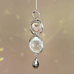 Personalized Pet Photo Gem Paw Print Sun Catcher with Urn Pendant Memorial Sympathy Gift for Pet Owners