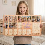 Personalisierte Geburt bis zum Abschluss der Schule Jahre hölzerne Memorial Fotorahmen mit Namen ersten Tag der Schule Graduierung Geschenk für Kinder Absolventen