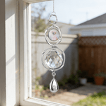 Personalized Pet Photo Gem Paw Print Sun Catcher with Urn Pendant Memorial Sympathy Gift for Pet Owners