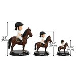 Personalized Cute 3D Photo Horse Riding Figurine with Name Desktop Decoration Birthday Gift for Equestrian Lovers