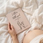 Personalisierte Eltern-Kind-Silhouette Zeichnung A5 Journal Notebook mit Namen Baby Dusche Verwendung Geburtstag Muttertag Geschenk für neue Eltern