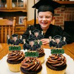 Personalised Graduation Photo Cupcake Topper with Name and Year Celebration Party Decor Graduation Gift for 2026 Graduates Students