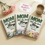 Personlig mamma Fortell meg din historie Fødselsblomst Spiralbok med navn Innspillingstilbehør Bursdag Morsdagsgave til mamma