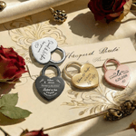 Personalised Romantic Love Name Date Design Heart-Shaped Lock with Key Wedding Anniversary Valentine's Day Gift for Couple