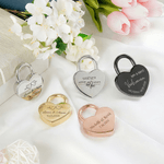 Personalised Romantic Love Name Date Design Heart-Shaped Lock with Key Wedding Anniversary Valentine's Day Gift for Couple