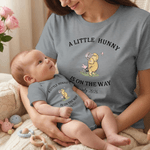 Personalized A Little Huney Classic Winnie the Pooh 100% Cotton T-shirt Baby Bodysuit with Name Birthday Mother's Day Gift for Baby Mother