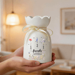 Personalized Star Butterfly Birth Flower Ceramic Vase with 2-6 Names Birthday Friendship Graduation Gift for Friends