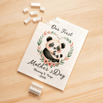 Personalizzato con motivo animale carino La nostra prima festa della mamma Puzzle a blocchi con nomi e anno Decorazione da tavolo Regalo per la festa della mamma