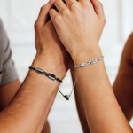 Personalised Romantic Love Infinity Two Names Couple Bracelets Set of 2 Anniversary Birthday Gift for Couple Lover