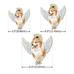 Personlig akvarell ängel design husdjur foto bil visir klipp med namn bil tillbehör husdjur förlust minnesgåva för husdjursägare älskare