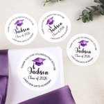 Personalized Graduation Cap Stickers with Name and Year Graduation Party Gift for 2026 Graduates