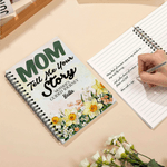 Personlig mamma Fortell meg din historie Fødselsblomst Spiralbok med navn Innspillingstilbehør Bursdag Morsdagsgave til mamma