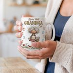 Personalised Cute Cartoon Grandma Butterfly 11 oz 15 oz Ceramic Coffee Mug with Names Mother's Day Birthday Gift for Grandma