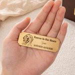 Personalised Brass Pet Portrait Memorial Urn Plaque with Name Text and Date Home Decor Pet Memorial Service Gift for Pet Owners