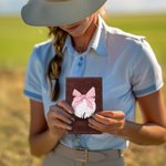 Personalised Bow Pink Design Golf Scorecard Holder with Name and Pencil Loop Golf Accessories Gift for Golf Lover Coach