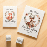 Personalizzato con motivo animale carino La nostra prima festa della mamma Puzzle a blocchi con nomi e anno Decorazione da tavolo Regalo per la festa della mamma