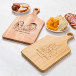 Tagliere per salumi con testo e impugnatura con foto incisa personalizzata Regalo di inaugurazione della casa per amici di famiglia
