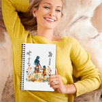 Personlig mamma och dotter Silhouette Spiral Notebook med namninspelning Tillbehör Födelsedag Mors dag Present till mamma