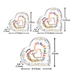 Personalized Birth Flower Butterfly Heart-Shaped Acrylic Plaque with Names Home Decor Mother's Day Gift for Mom Grandma