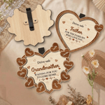 Personalised Drive Safe Heart Wooden Car Sun Visor Clip with 1-10 Names Titile Text Car Accessories Birthday Mother's Day Gift for Mom Family