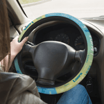 Personalized Multicolour Word Cloud Car Steering Wheel Cover with Name Car Accessories Birthday Gift for Car Owners