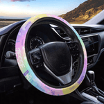 Personalized Multicolour Word Cloud Car Steering Wheel Cover with Name Car Accessories Birthday Gift for Car Owners