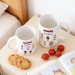Personlig 1-10 Cartoon Cookie Wafer 11oz 15oz keramisk kaffemugg med namn och titel Mors dag Födelsedagspresent till mamma mormor