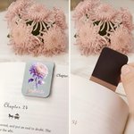 Personalised Multicolor Retro Birth Flower Magnetic PU Leather Bookmark Clip with Name Book Club Birthday Gift for Bookworms Reading Lovers