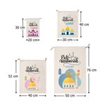 Gepersonaliseerde Cadeautas voor Eid Mubarak met Halve Maan Ster en Boog met Koord en Naam Ramadan- en Eid-cadeau voor Kinderen