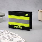 Personalized Fire Fighting Oxford Cloth Wallet with Name and Badge Number Portable Accessories Father's Day Birthday Gift for Firemen Men