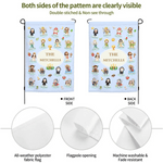 Personalized Cartoon Holy Saints of Heaven Guardian Garden Flag with Name Yard Porch Decor Birthday Children's Day Gift for Kids Christians