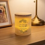Personalized In Loving Memory Floral Wreath Design LED Candle Jar with Text Memorial Gift for Loss of Loved One