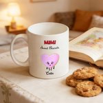 Personlig 1-10 Cartoon Cookie Wafer 11oz 15oz keramisk kaffemugg med namn och titel Mors dag Födelsedagspresent till mamma mormor