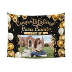 Personalized Congratulations Balloon Photo Banner with Name and Year Party Backdrop Decor Graduation Gift for Graduates