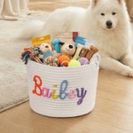 Gepersonaliseerde Speelgoedmand en Huisdierbed met Naam voor Kat en Hond Verjaardag Adoptie- of Jubileumcadeau voor Huisdierliefhebbers