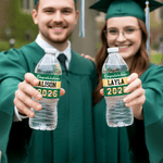 Personalised Congratulations Class of 2026 Water Bottle Label Sticker with Name and Year Graduation Party Gift for Graduates